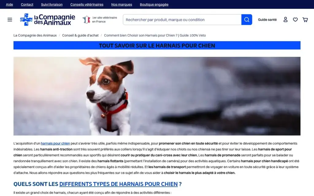 Apercu du site La Compagnie des Animaux